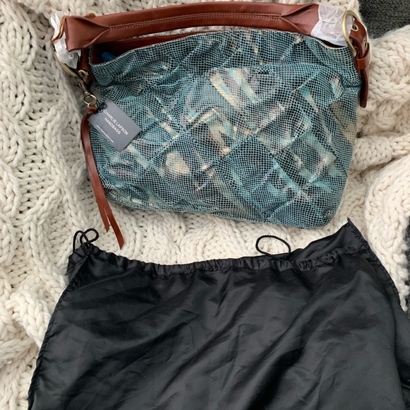 NWT Charlie Lapson Leather Handbag - Picture 2 of 3